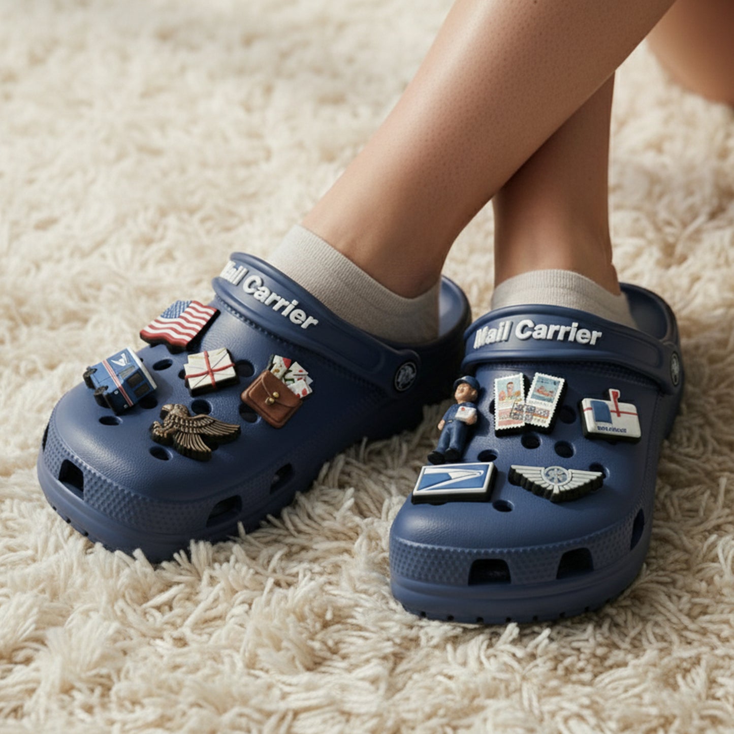 PREMIUM USPS Mail Carrier CLOGS WITH CHARMS LNTH