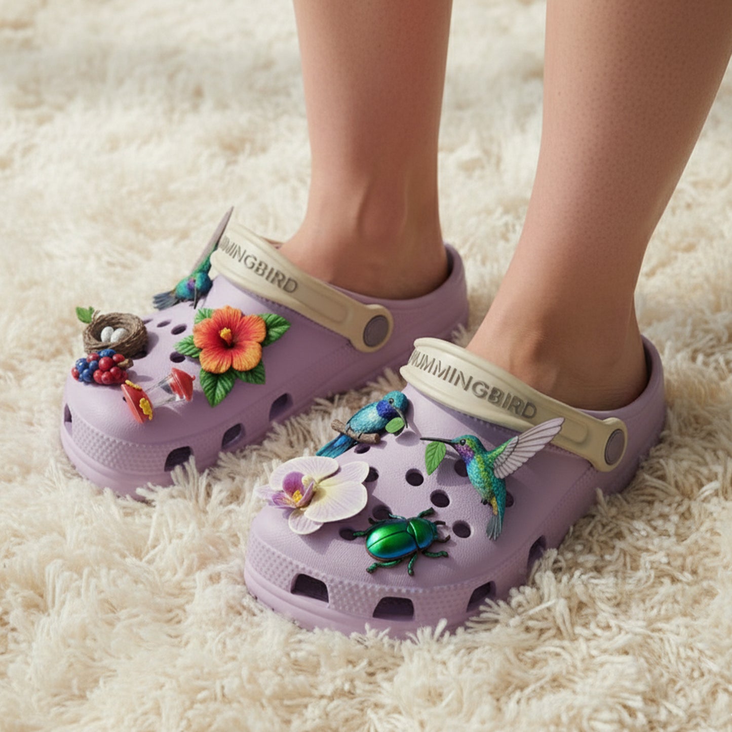 PREMIUM Hummingbird CLOGS WITH CHARMS LNTH