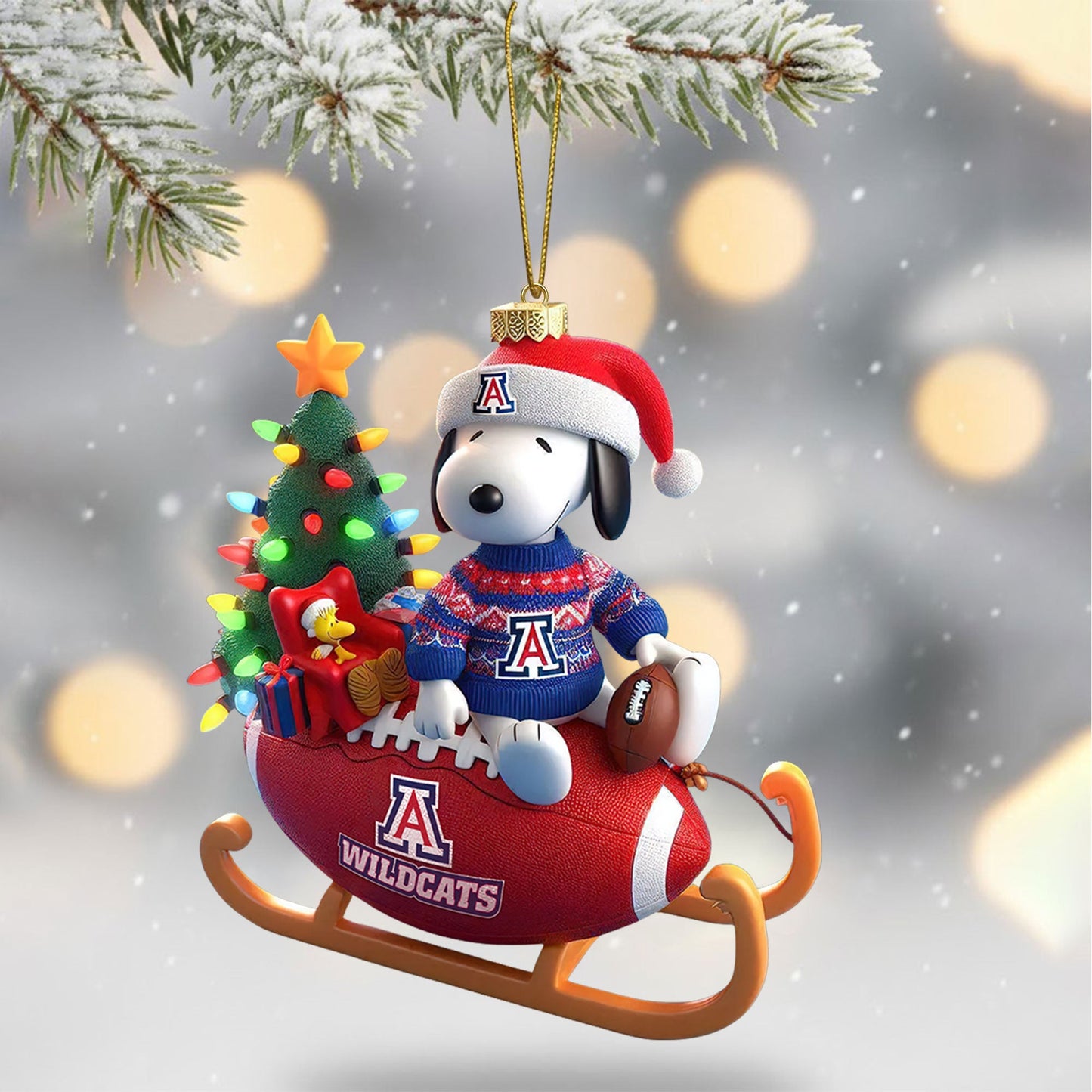 COMBO AWC CHRISTMAS TREE TOPPER WITH ORNAMENT DAT