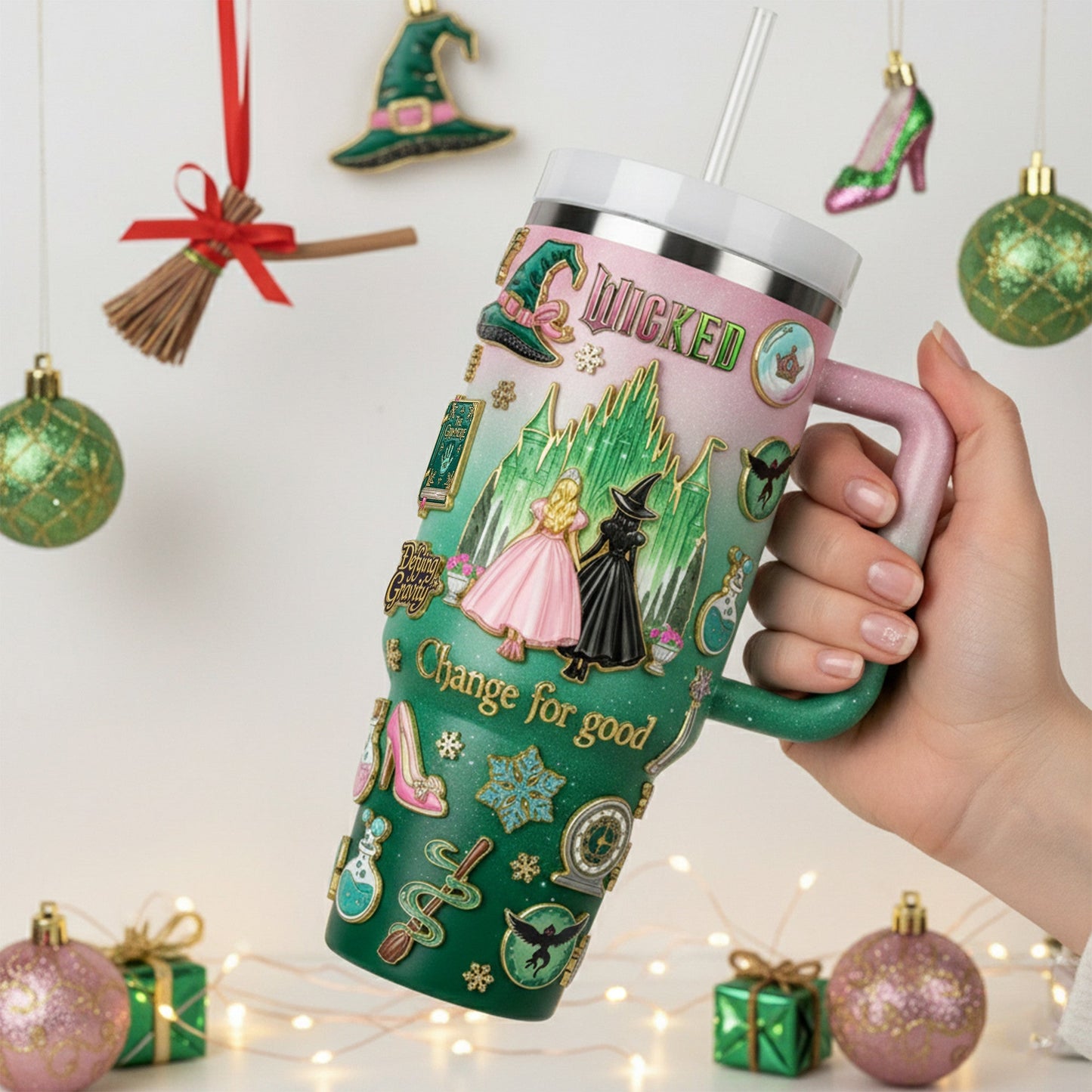 WCKD 40oz Tumbler With Handle LNTH