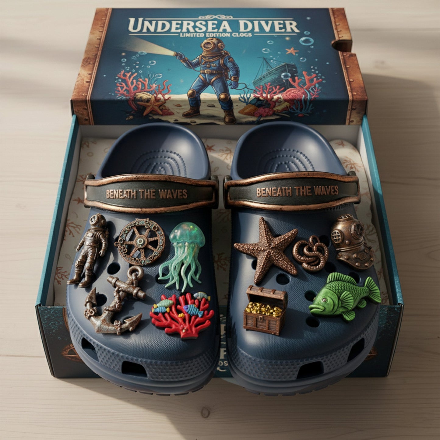 PREMIUM Undersea Diver CLOGS WITH CHARMS LNTH