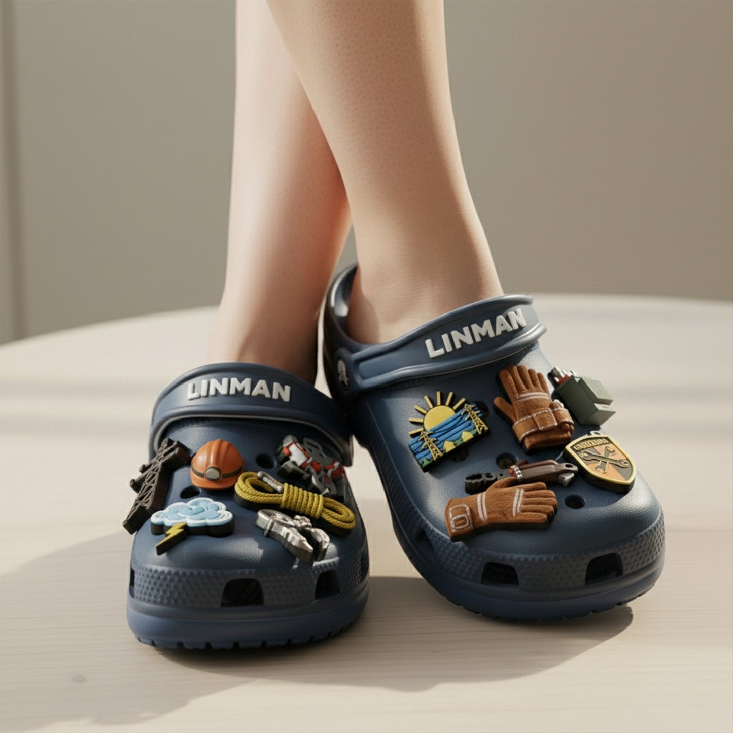 PREMIUM Lineman CLOGS WITH CHARMS LNTH