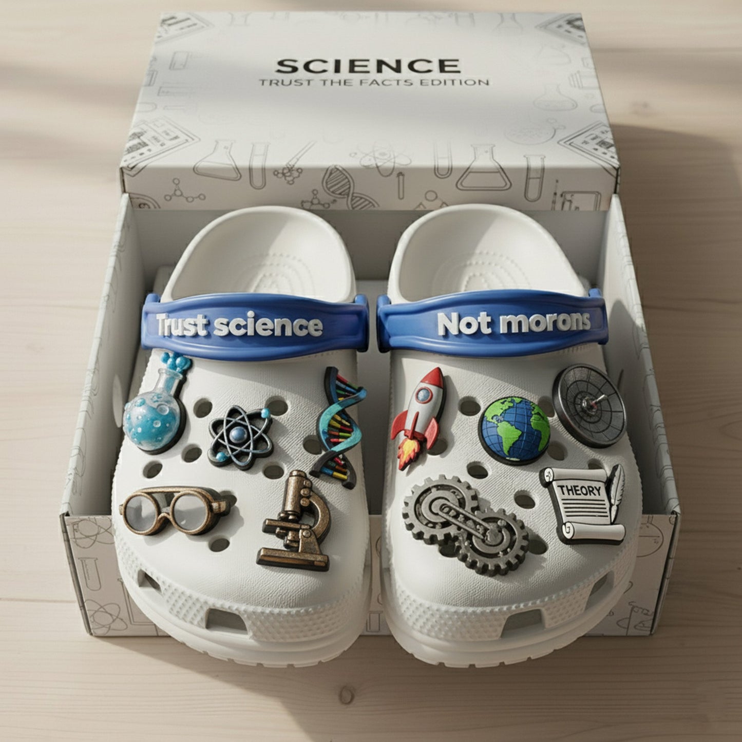 PREMIUM Science CLOGS WITH CHARMS LNTH