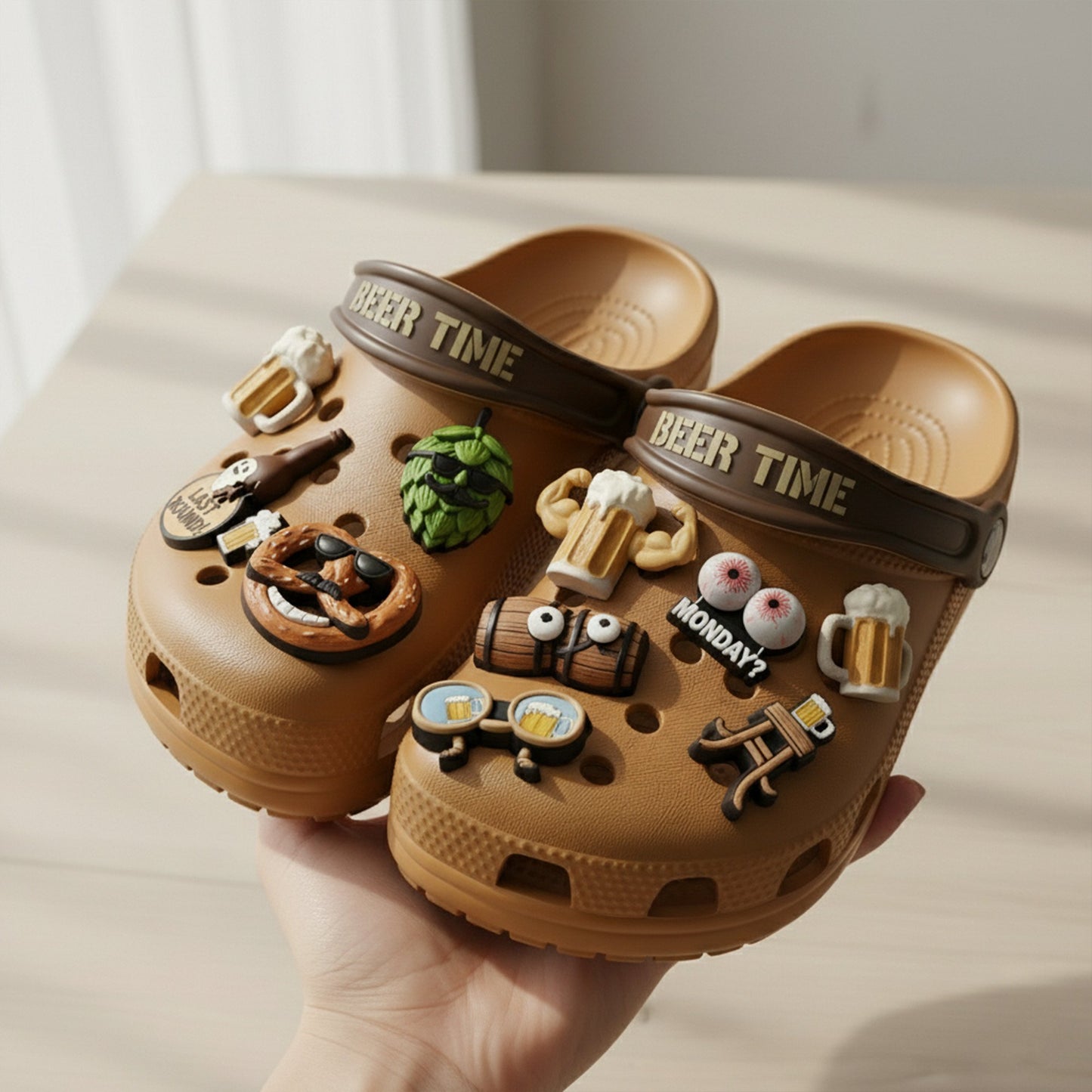 PREMIUM Beer Lovers CLOGS WITH CHARMS LNTH