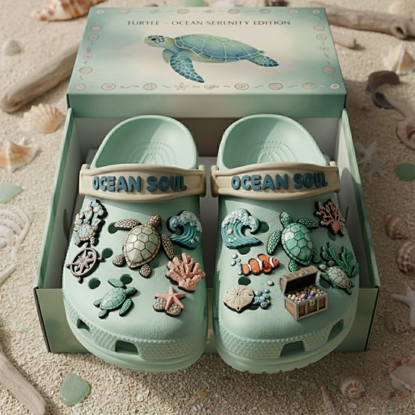 PREMIUM Turtle CLOGS WITH CHARMS LNTH