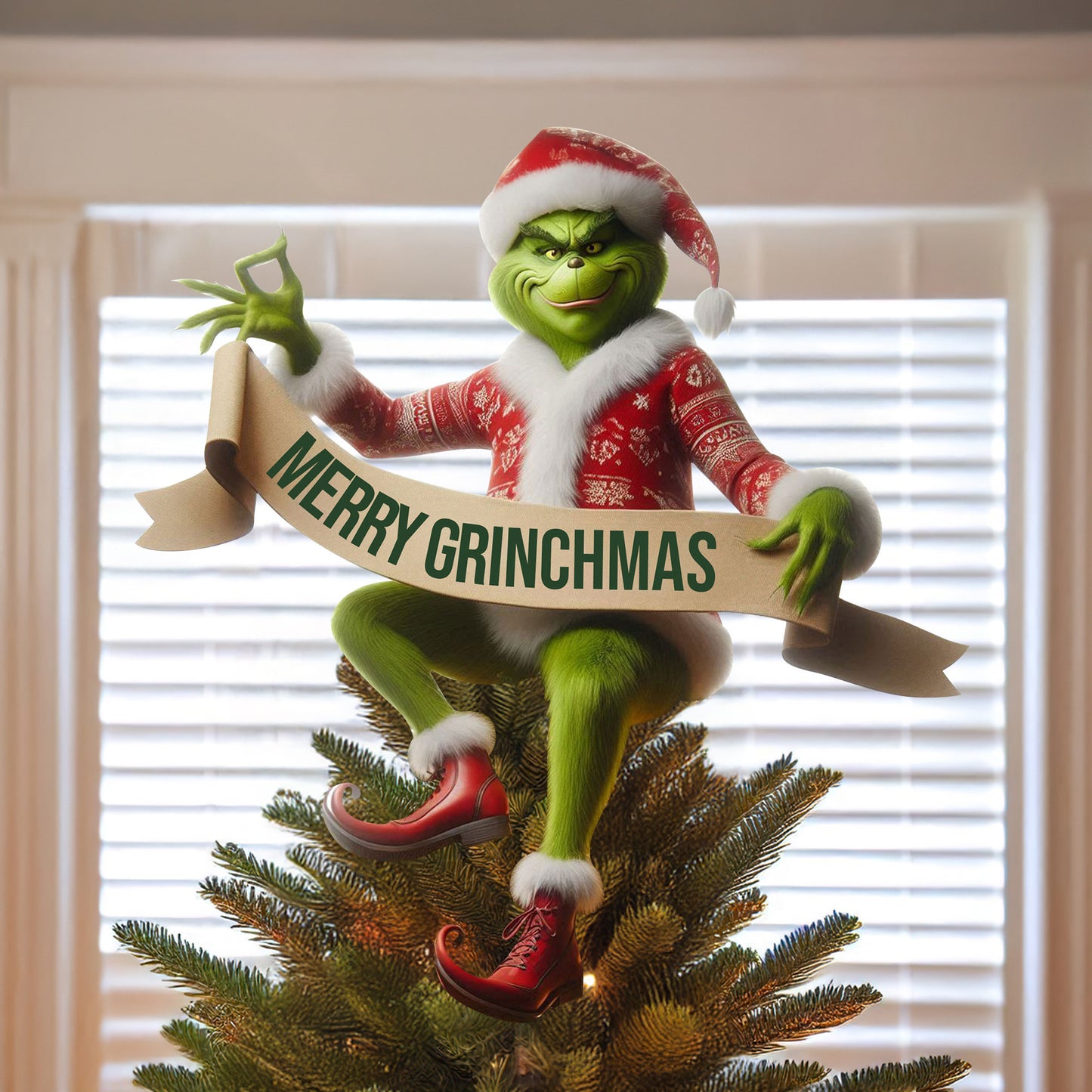 COMBO TGR CHRISTMAS TREE TOPPER WITH ORNAMENT DAT