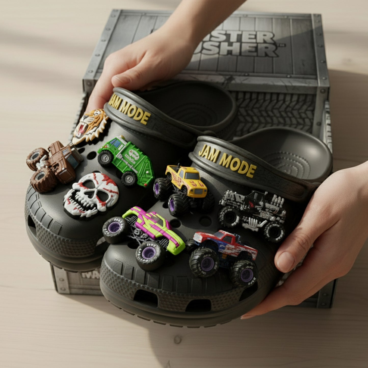 PREMIUM Monster Crusher CLOGS WITH CHARMS LNTH