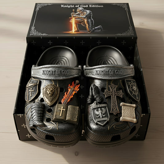 PREMIUM Knight Of God CLOGS WITH CHARMS LNTH