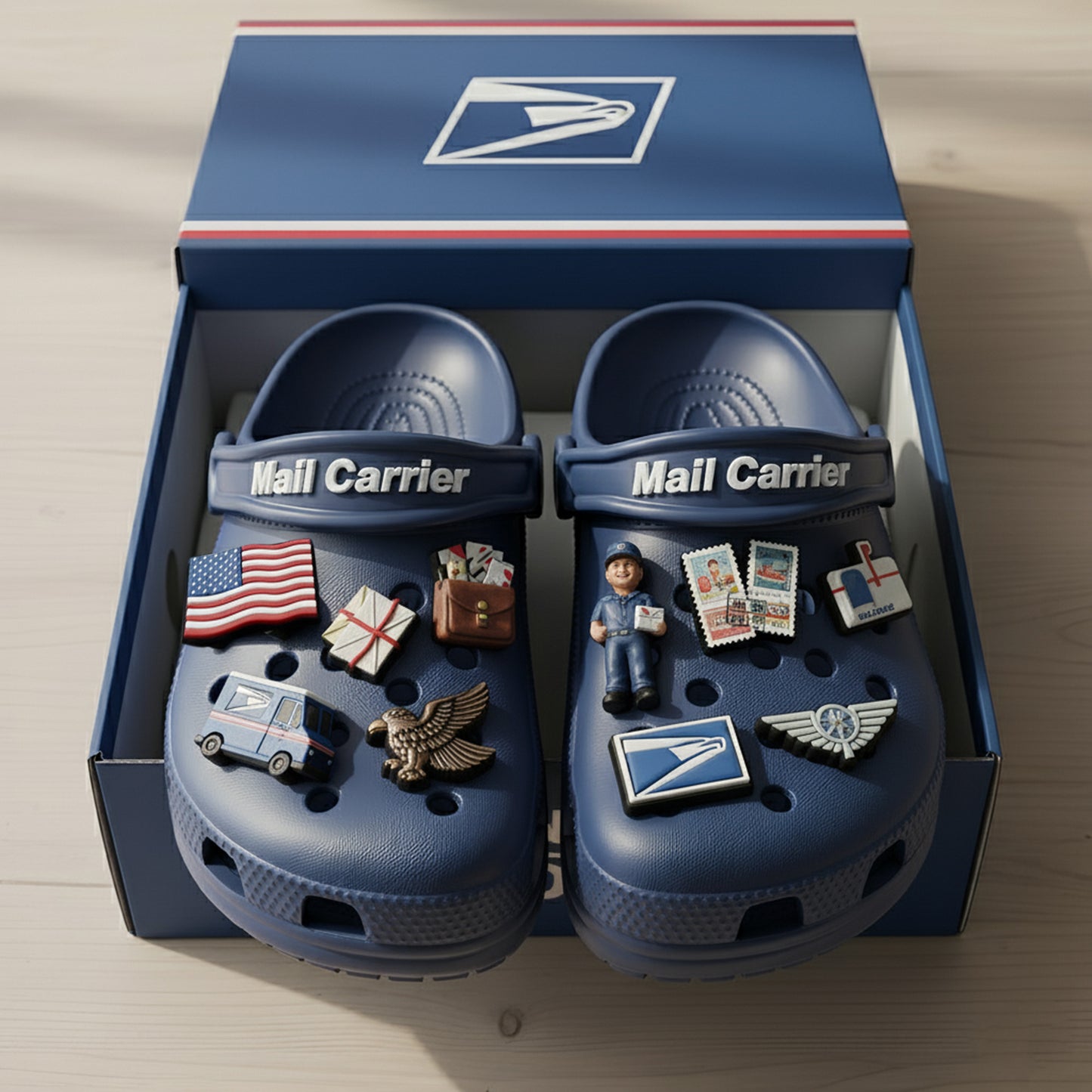 PREMIUM USPS Mail Carrier CLOGS WITH CHARMS LNTH