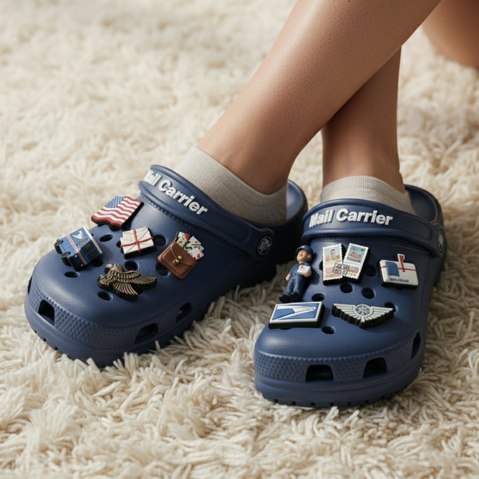 PREMIUM USPS Mail Carrier CLOGS WITH CHARMS LNTH