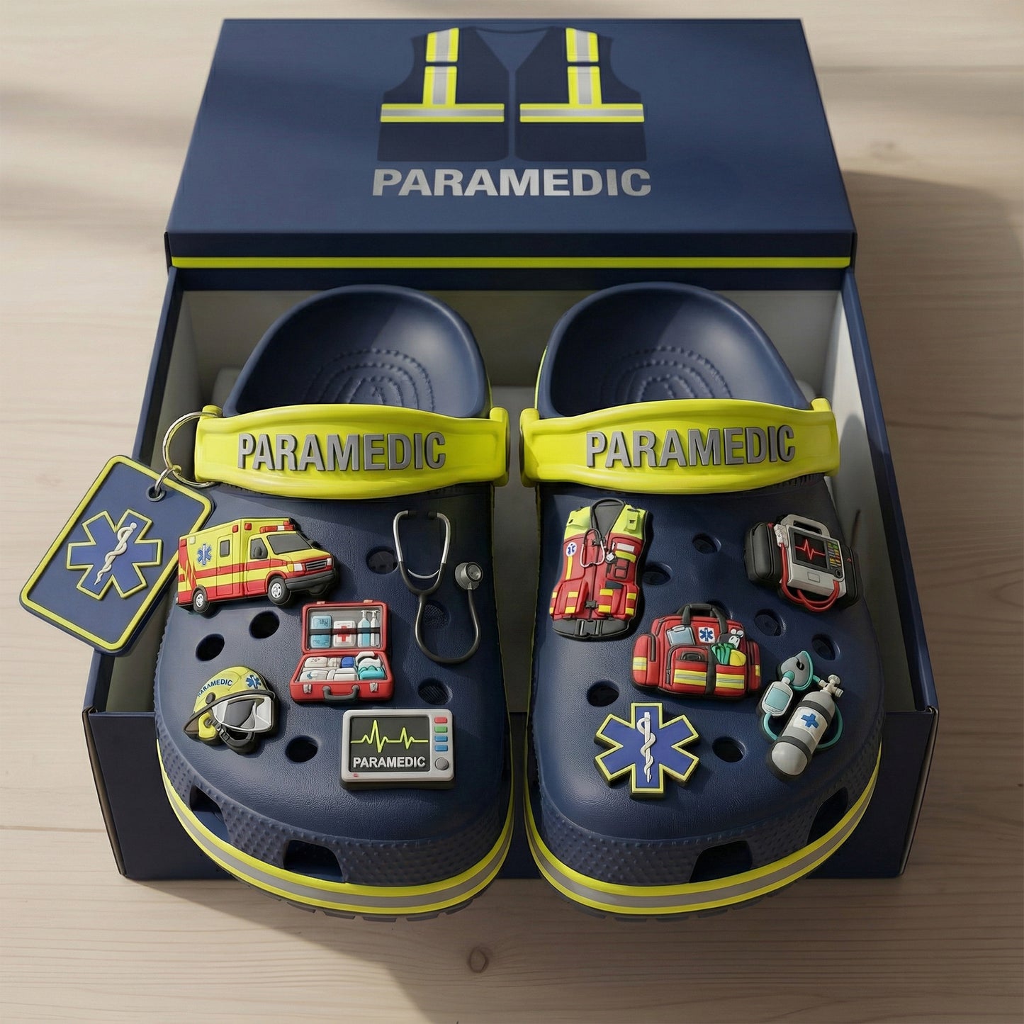 PREMIUM Paramedic CLOGS WITH CHARMS LNTH