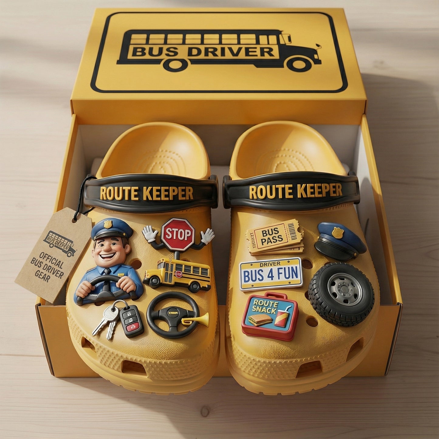 PREMIUM Bus Driver CLOGS WITH CHARMS LNTH