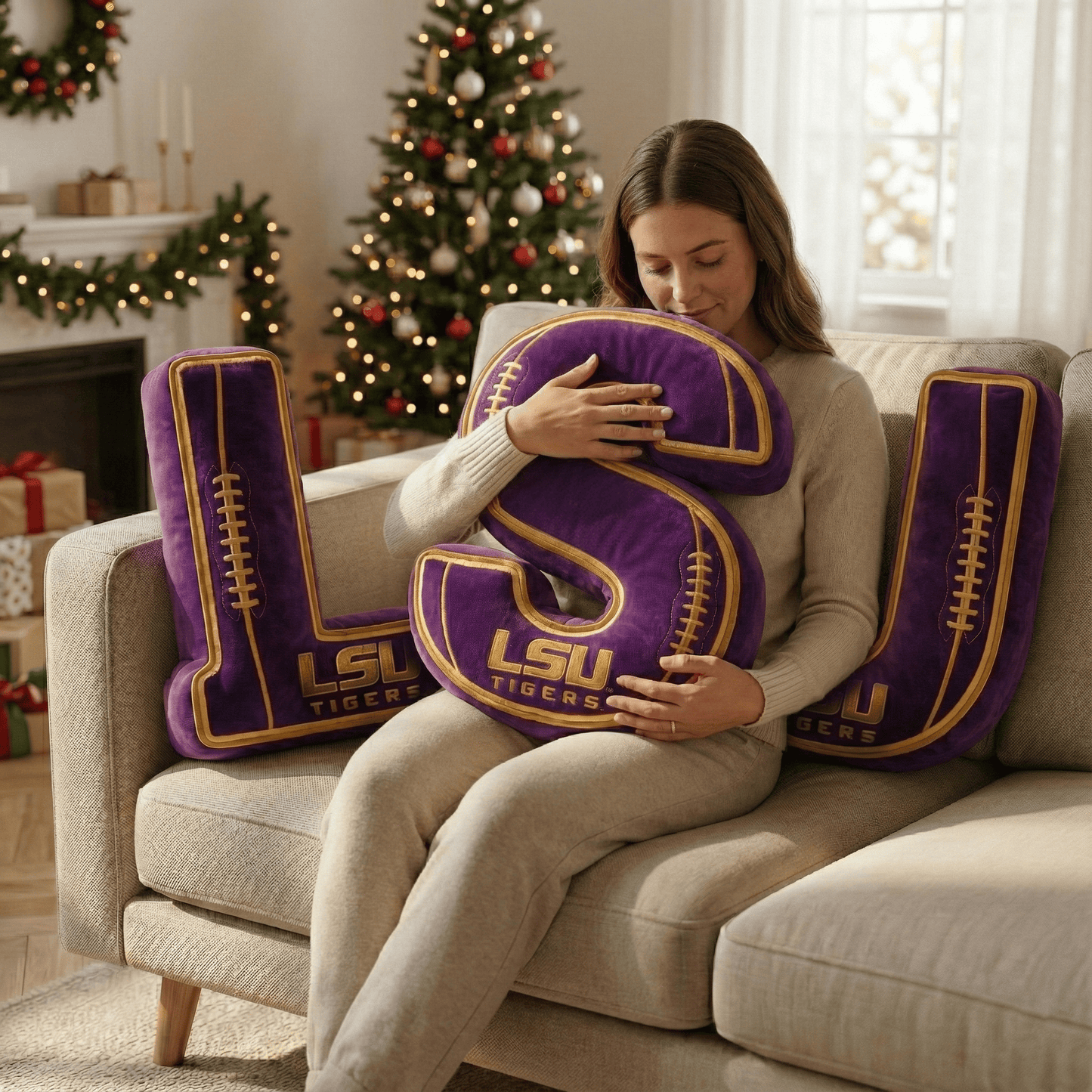 LSU Luxurious Plush Pillows HTTT
