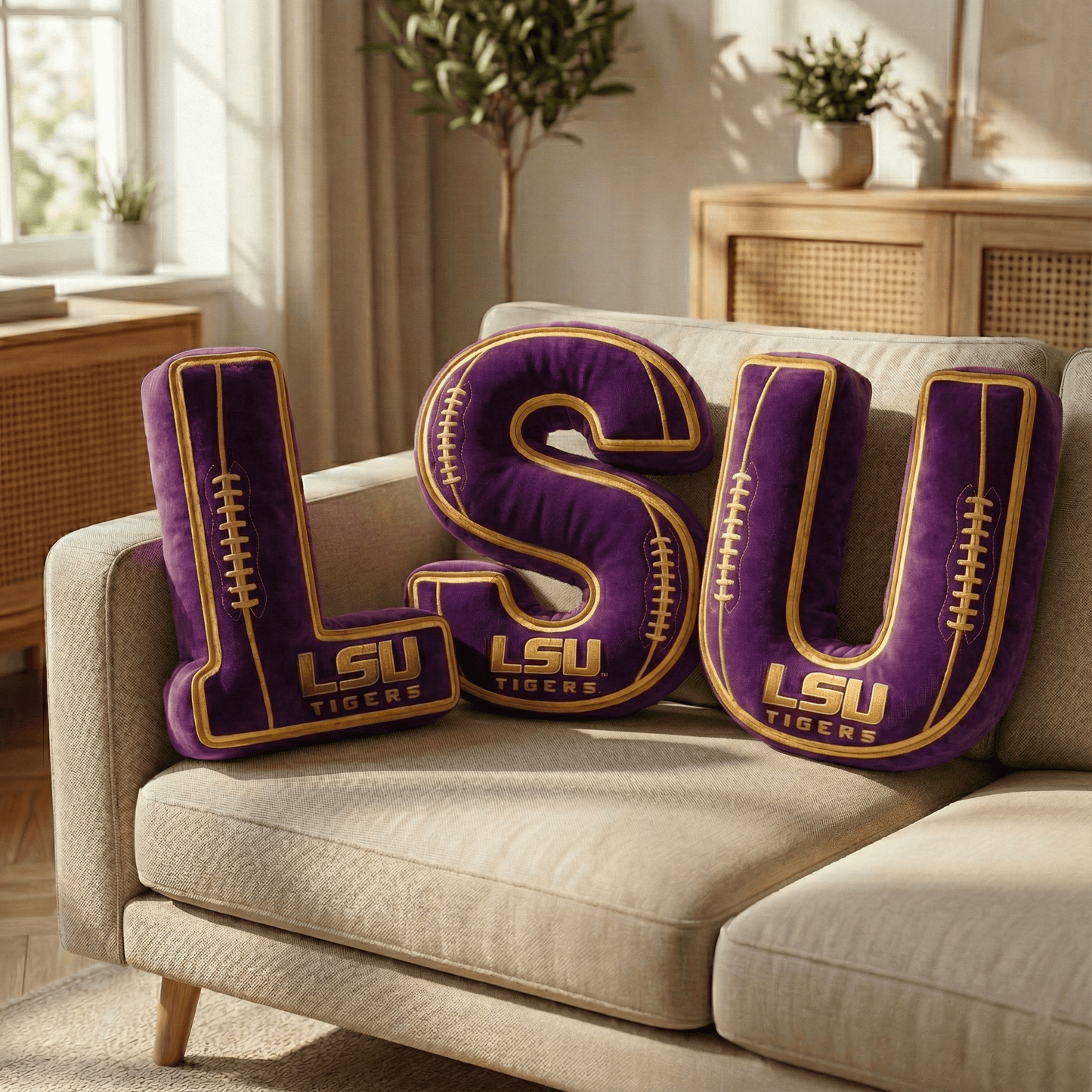 LSU Luxurious Plush Pillows HTTT
