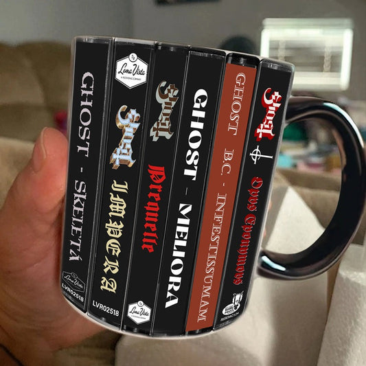 Premium GHB Cassette Collection Retro Accent Edge-to-Edge Printed Mug