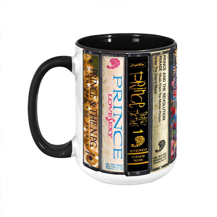 Premium PRCE Albums Cassette Collection Retro Accent Edge-to-Edge Printed Mug