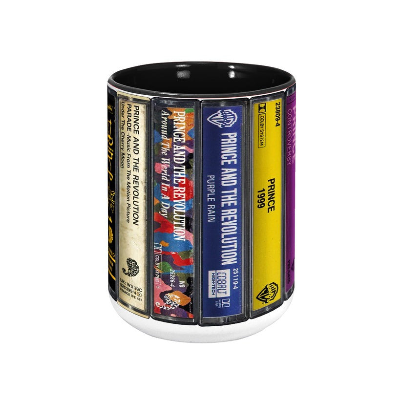 Premium PRCE Albums Cassette Collection Retro Accent Edge-to-Edge Printed Mug