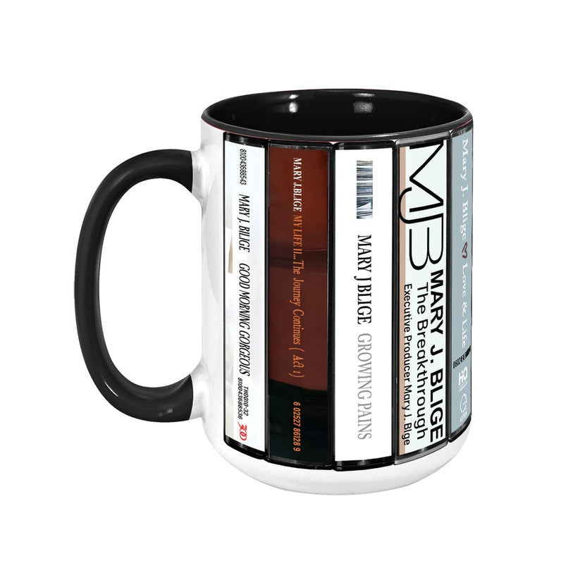 Premium MJB Albums Cassette Collection Retro Accent Mug