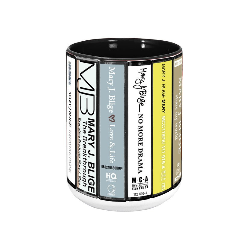 Premium MJB Albums Cassette Collection Retro Accent Mug