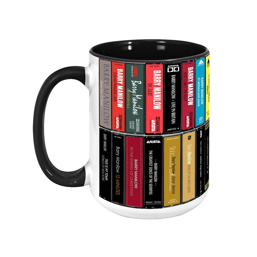 Premium BRML Albums Cassette Collection Retro Accent Edge-to-Edge Printed Mug