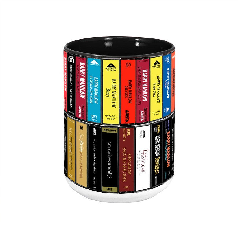 Premium BRML Albums Cassette Collection Retro Accent Edge-to-Edge Printed Mug