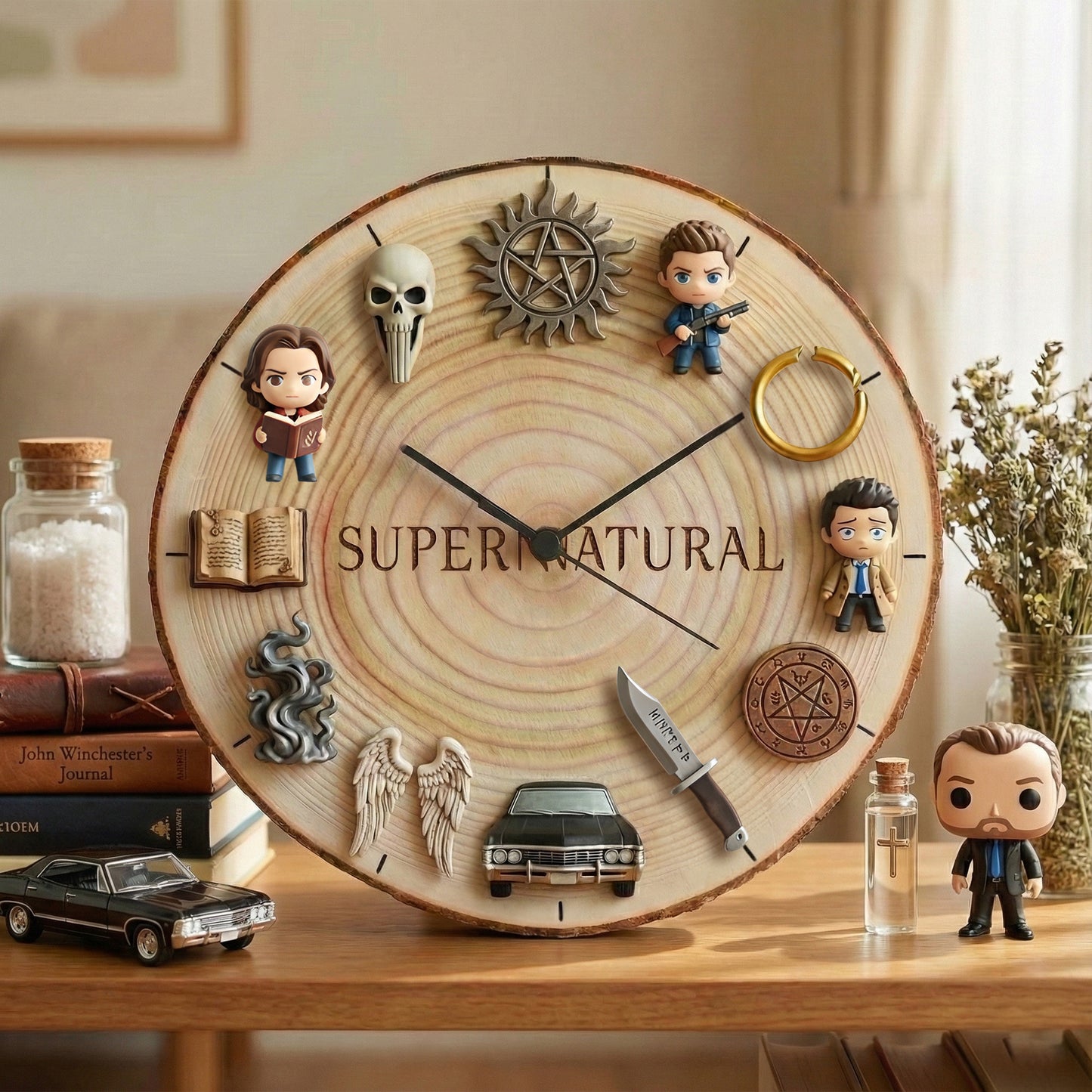 SUNA Wooden Wall Clock HTTT